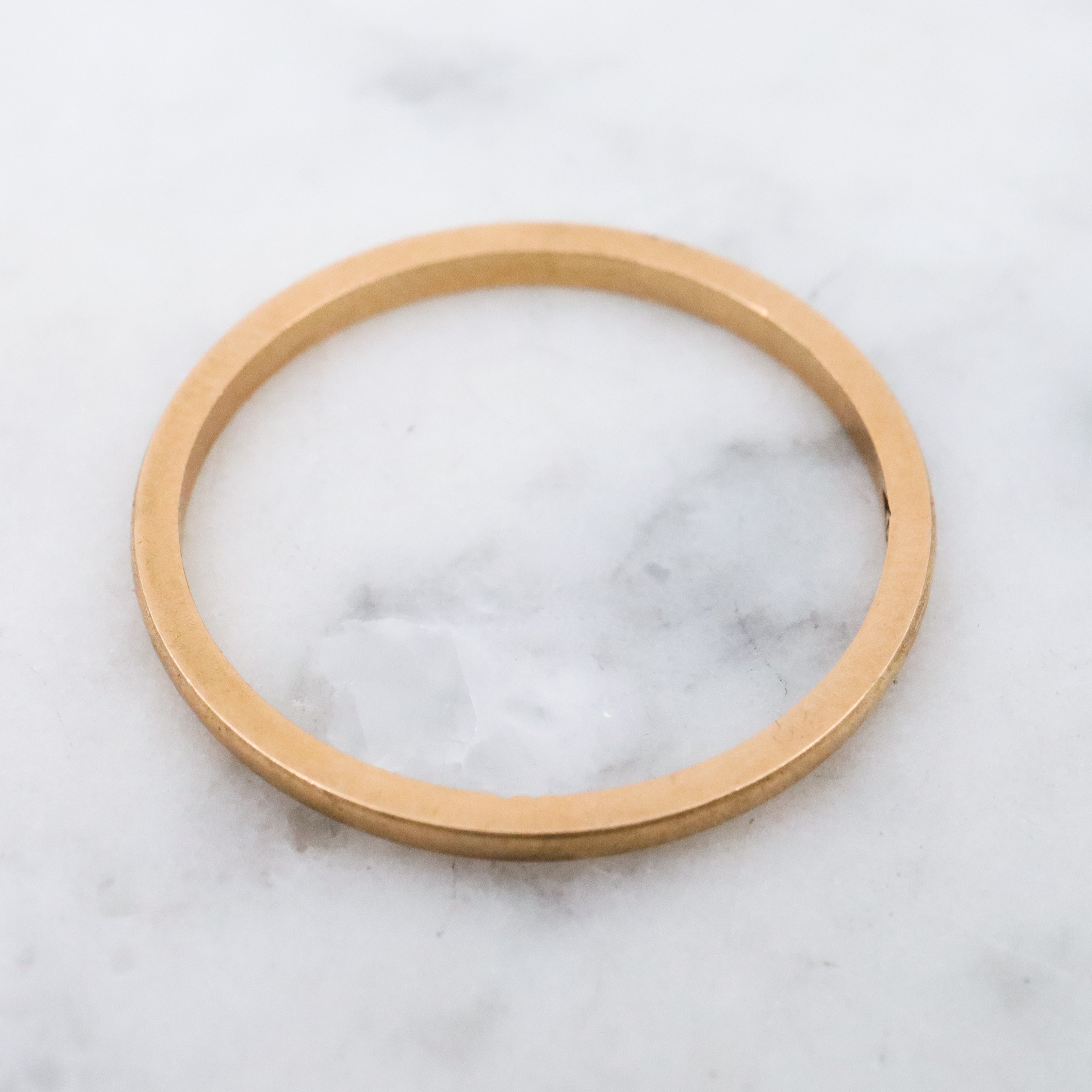 Vintage Bridal Craft 14k gold flat edged wedding band, sz 7.25